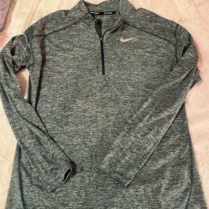 L Nike Dri-FIT Heathered Gray Running Jacket